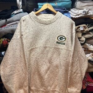 Vintage 90s Lee Sports Green Bay Packers Confetti Textured Knit Sweater Men’s XL